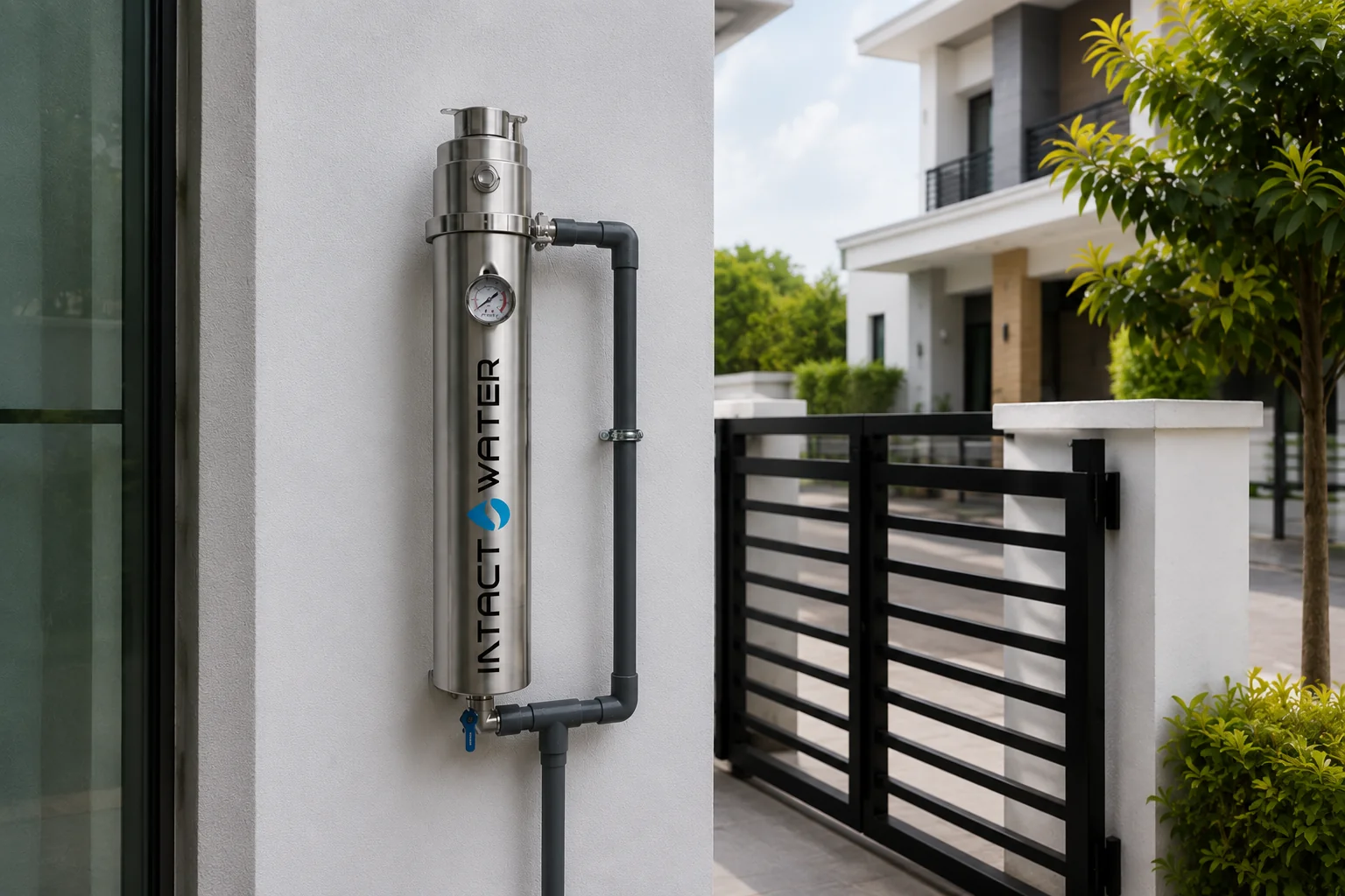 Intact Water outdoor water filter installed at a home in Johor Bahru