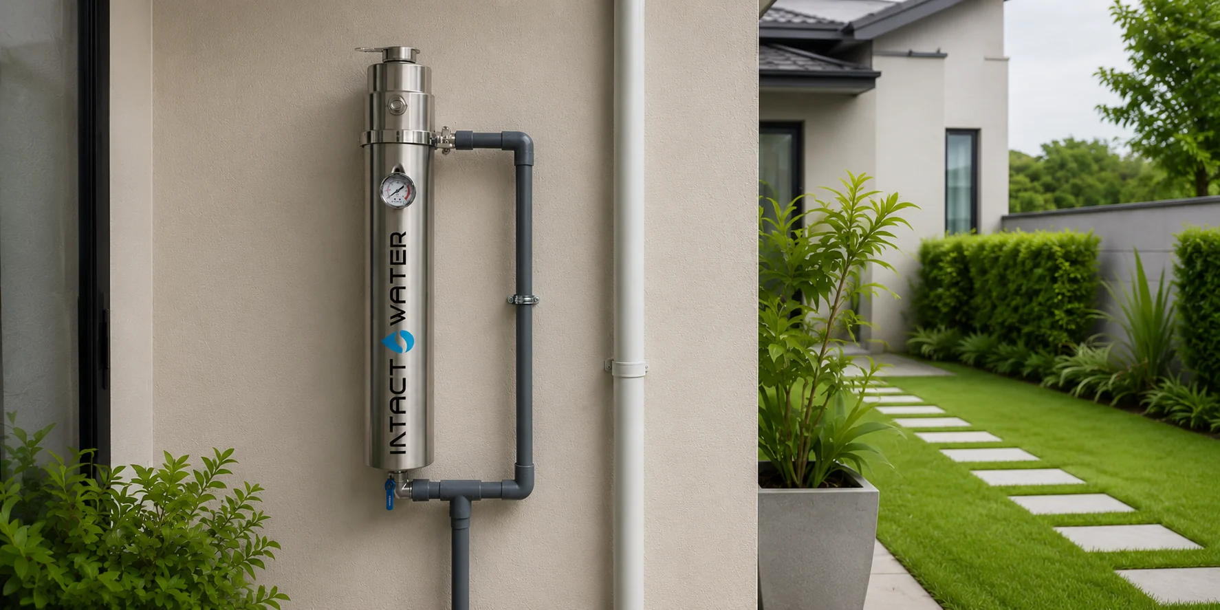 Intact Water outdoor water filter installed at a home in Selangor
